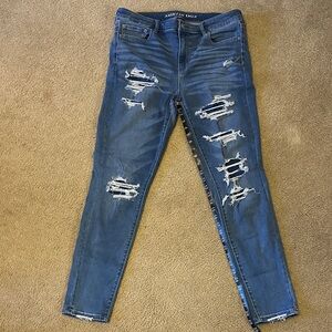 American Eagle Outfitters Women's Distressed Denim Skinny Jeans